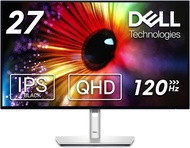 Dell U2724D UltraSharp 27 Inch QHD (2560x1440) Monitor, 120Hz, IPS Black, 5ms, 98% DCI-P3, 2x USB-C, 2x DisplayPort, HDMI, 3x USB, 3 Year Warranty, Silver