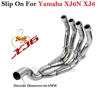 Slip On For Yamaha XJ6 XJ6N System Motorcycle Exhaust Escape Modified Motorbike Front Middle Link Pi