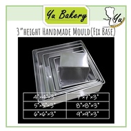 4"/5”/6”/7”/8"/9" inch/inci Square Cake Pan Baking Mould Fix Base Loyang Kek Empat Segi/Petak Acuan 