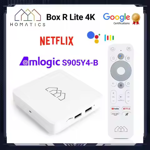 Google Netflix Certified HOMATICS Box R Lite 4K TV Box Androidtv 12 Media Player Amlogic S905Y4-B Do