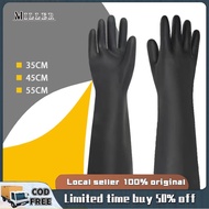 Heavy Duty Rubber Gloves Chemical Muriatic Acid Resistant Natural Anti-skid Latex Gloves Protective