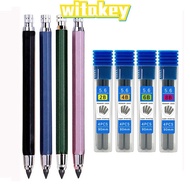 WITAKEY Mechanical Pencil 2B/4B/6B/8B Pencil Refill Metal Stationery Sketch Writing Drawing Tool
