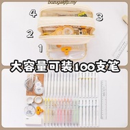 Transparent Transparent Canvas Large-Capacity Pencil Case ins Japanese Large-Capacity Simple High-