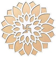 PRINT BHARAT Assorted Rangoli Stencils 12*12 inch MDF Rangoli Stencils for Door Reusable 3D Readymad