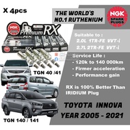 NGK Premium RX Spark Plug - Toyota Innova TGN40 41 TGN140 141 2.0L 1TRFE 2.7L 2TRFE VVTi DOHC ( Year