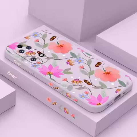 Red Garden Silicone Phone Case For Huawei P50 P40 P50 Pro P40 Pro P30 P20 P30 Lite Nova 10SE 10 9 9S