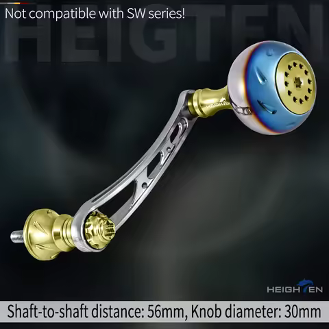 HEIGHTEN 56mm Spinning Reel Handle With 30mm Knob for Daiwa Luvias Shimano Vanford Twin Power