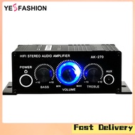 Yesfashion Store IN stock AK270 Home Stereo Amplifier 20Wx2 12V Stereo Power Amplifier 2 Channel Integrated Mini Speaker Amp For Car Home