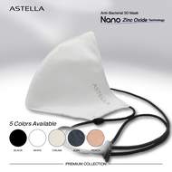 แอสเทลลา หน้ากากผ้า 3 ชั้น แอนตี้แบคทีเรีย Nano Zinc มีสายคล้องคอ ปรับขนาดได้ ไม่ก่อให้เกิดสิว ซักได้ 150++ ครั้ง I ASTELLA Anti-Bacterial 3D Mask