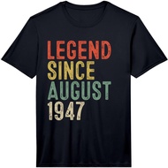 Men's cotton T-shirt Legend Since August 1947 78th Birthday Gifts 78 Year Old Performance T-Shirt
