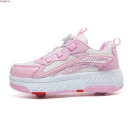 Hot sale！！！ 30-40 LED Double Roller Skate Shoes Women Men Automatic Luminous Sneakers roller shoes k