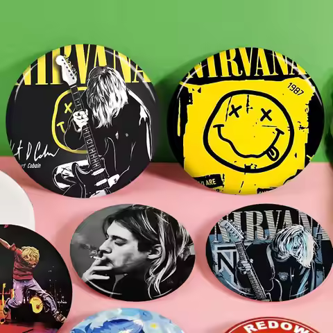 Classic Band N-Nirvana Tinplate Soft Button Pin Brooch Metal Badge Custom Jewelry Accessories Hat Ba