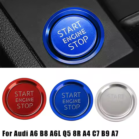 For Audi Engine Start Stop Push Button Cover Ignition Ring Decoration for Audi A6 B8 A6L Q5 8R A4 C7