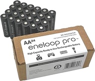 eneloop Panasonic BK-3HCA24/CA Pro AA High-Capacity Ni-MH Pre-Charged Rechargeable Batteries, 24-Battery Pack