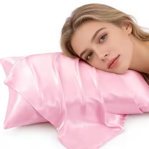Pure Emulation Silk Satin Pillowcase Soft Hair Beauty Pillow Cover For Bed Sleep Pillow Case Home De