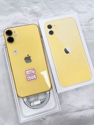 iPhone 11 128G 黃色 原廠保固2023.08.26電池100%  全機無傷 功能正常 盒裝配件全新