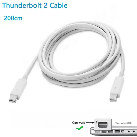 MDR Thunderbolt 2 Cable Thunderbolt 2 Male to Male Data Cables Connector for Multimedia Monitor Whit