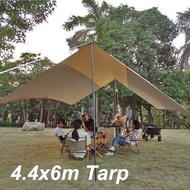 4.5m x 6m Super Large  Flysheet Lightweight Fly Sheet With Silver Coating Shelter Waterproof Camping