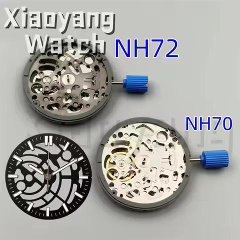 NH70 NH72 High Accuracy Skeleton Automatic Movement With Hollowing Out Dial Hands Set FIT NH70 NH72 