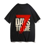 7 Days To Die Hot Game Mens Short Sleeve Fashion Brand Trend White Clothing Tees Woman Customized Cl
