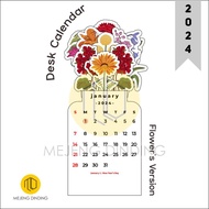 2024 BLOOMY FLOWERS CALENDAR/2024 AESTHETIC CALENDAR/DESK CALENDAR/DESK CALENDAR BY Mejengwall/Flower MOTIF CALENDAR/Pattern CUTTING CALENDAR/Unique CALENDAR 2024 6