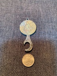 老鑰匙圈 銅製 神農大帝 平安護身 高雄旗山神龍館 長6.6公分寬3.2公分