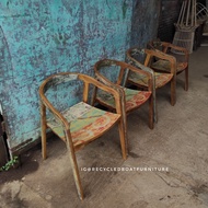 Kursi Cafe Jati Skandinavian Retro Vintage Kayu Bekas Kapal