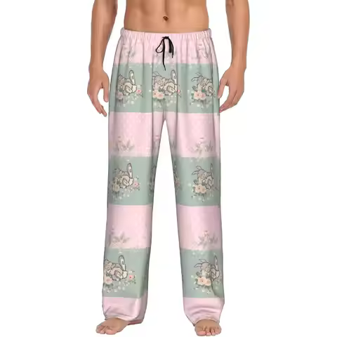 Custom B-Bambies Anime Pajama Pants for Men Sleepwear Lounge Sleep Bottoms Stretch with Pockets