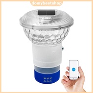 Solar Powered Pool Chlorine Floater with Colorful Lights Floating Pool Chlorine Dispenser Chlorine T