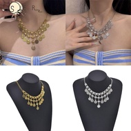SUEREN Coin Necklace, Bohemian Style Vintage Tassel Necklace, Multipurpose Versatile Bohemian Neckla