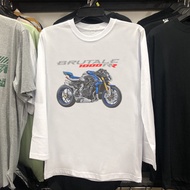 MV Agusta Brutale 1000 RR Long Sleeve T-Shirt White Longsleeve 100% Cotton Combed 30s