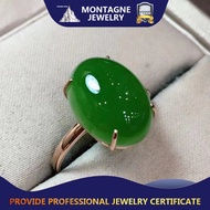 【NEW EXPRESS 】 Montagne Jewelry Natural Grade A Green Jade Fine Jewellery 18k Pure Rose Gold Four-Cl
