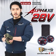 KENKO long-sleeved air conditioner shirt made of water-slip charcoal blue taslan fabric-SM24