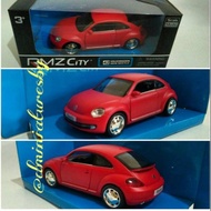 Diecast Miniature toy car brand RMZ City Scale 32 Volkswagen New Beetle Red Matte