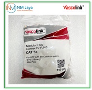 Konektor RJ45 Cat 5E UTP Vascolink 100buah