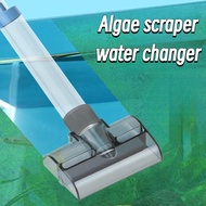 Fish tank toilet suction device, feces suction and algae scraper, aquarium water changer, bottom san