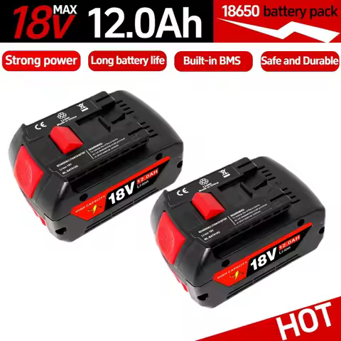 Brand New 18V Battery Pack for Bosch Tools, 3 Capacities: 120000mAh, Fits BAT618G, BAT612, GDR 18V-L