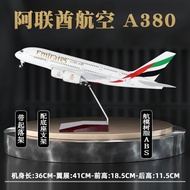 Emirates A380 Simulated Aircraft Model With Wheels And Lights