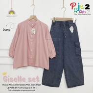 KEMEJA Giselle Teenage Girls Suits SET Culottes CARGO JEANS And Shirts For Girls