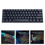 Best Portable LED Backlit Corded Mechanical Gaming Keyboard 61 Key Hot Swappable