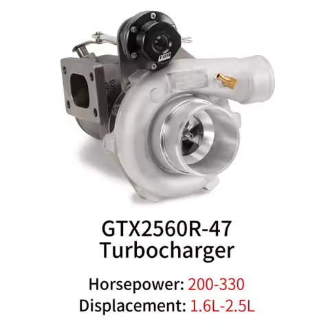 GTX2560R-47 GTX2560R GT25 1.6L-2.5L,A/R 0.49,76V-Band,Ball Bearing Performance Turbocharger Forged W