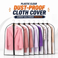 Plastic Clear Dust-Proof Cloth Cover Garment Bag Suit Dress Storage Protector | Cover Baju Anti Habu