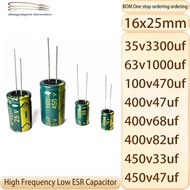 16x25 35v3300uf 63v1000uf 100v470uf 400v47uf 400v68uf 400v82uf 450v33uf 450v47uf 5PCS High frequency