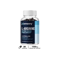 L-Arginine L-Citrulline Booster สำหรับผู้ชาย - ประสิทธิภาพความทนทานสำหรับการออกกำลังกาย 60 NO L-Arginine Plus แคปซูลมังสวิรัติ