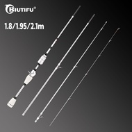 BIUTIFU Spinning Casting XUL Travel Mini Fishing Rod 1.8/1.95/2.1m Carbon Fiber 0.2-10g Ultralight F