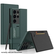 ซองหนังพลิกขาตั้งสําหรับ Samsung Galaxy S25Ultra S24Ultra S23Ultra พร้อมกระเป๋าสตางค์และสล็อตหมุนฝาค