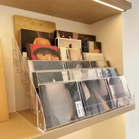 Album CD Display Cabinet Home Acrylic Disc Display Rack CD Storage Magazine Storage Rack Celebrity S