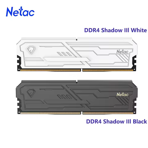 Netac DDR4 Memory Shadow Ill 3200MHz 3600MHz Ram UDIMM DDR4 8G 16G 8Gx2 16Gx2 with Aluminum Heatsink