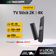 realme Smart Google TV Stick 2K | 4K Android 2+8GB Quad Core HDMI 2.1 Bluetooth 5.0 Voice Control Remote