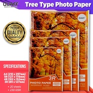 QUAFF Glossy Photo Paper 3R | 4R | 5R | A4 Size 230gsm || 180gsm (20sheets)